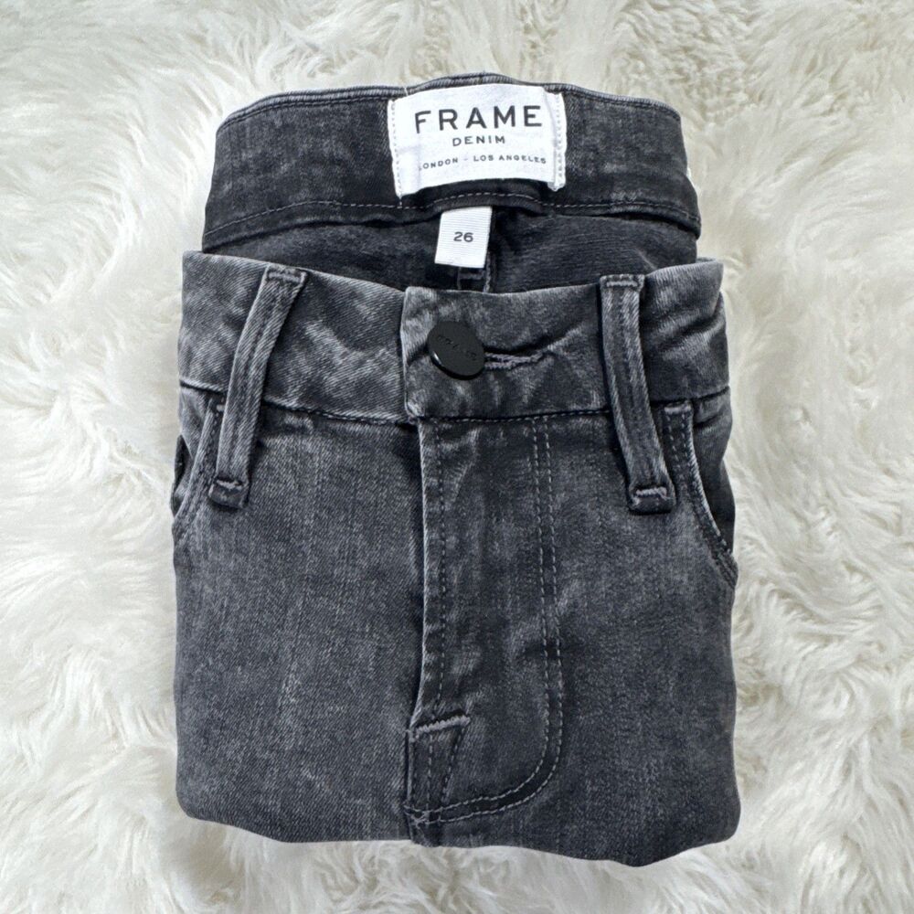 Frame Le Crop Mini Bootcut Bennington Jeans 26 (26x26.5) Stretch Denim Womens - Picture 12 of 14